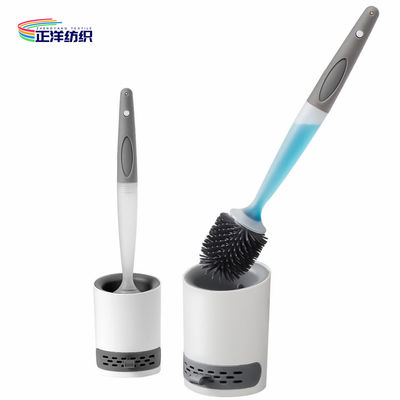 TPR Silicone Long Handle Cleaning Brush 17 Inches With Holder And Detergent Tank Closestool Brush