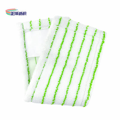 5x18 Inch Industrial Microfiber Dust Mop Green Stripes European Style Pockets