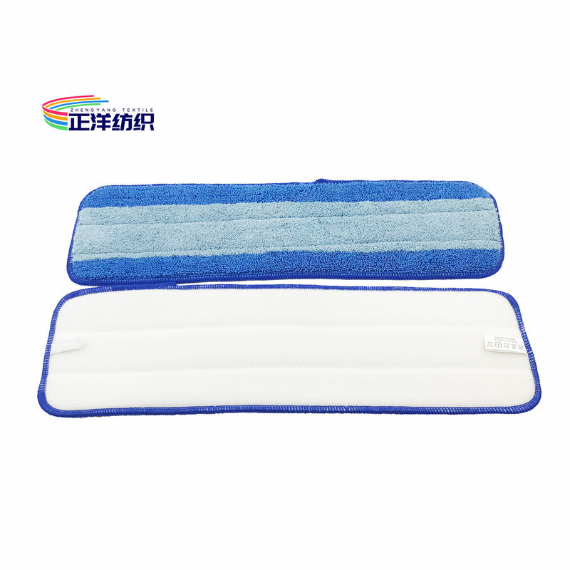 5"X18" Wet Cleaning Mop Blue Floor Cleaning 150d Quick Dry Flat Mop Head