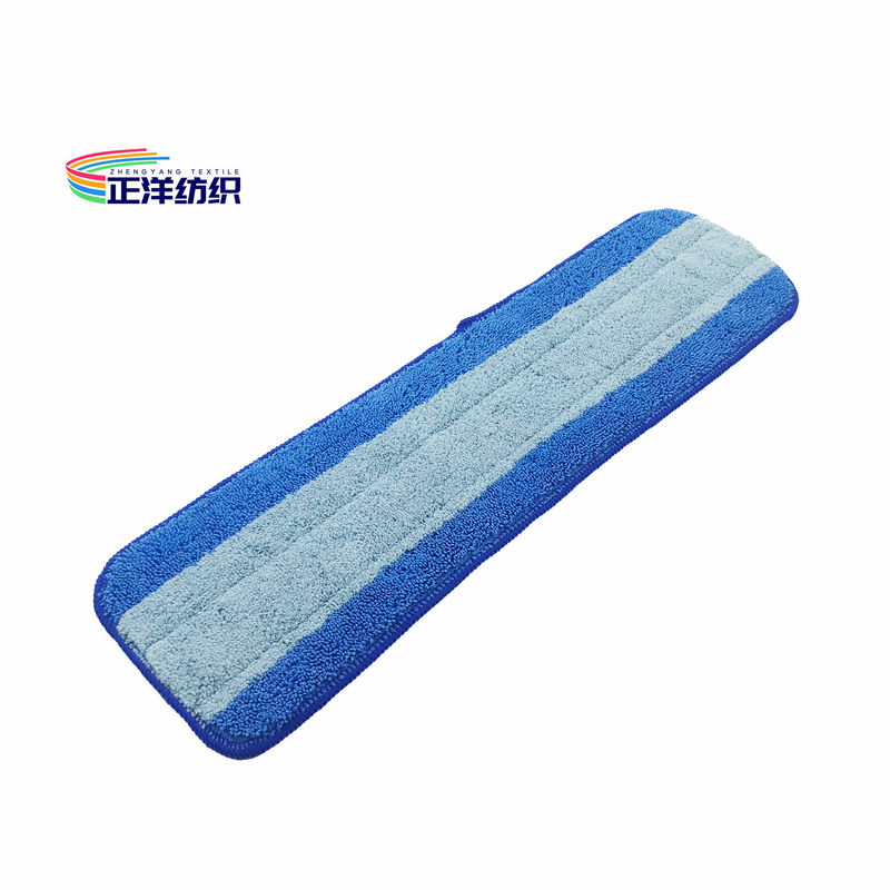 5"X18" Wet Cleaning Mop Blue Floor Cleaning 150d Quick Dry Flat Mop Head