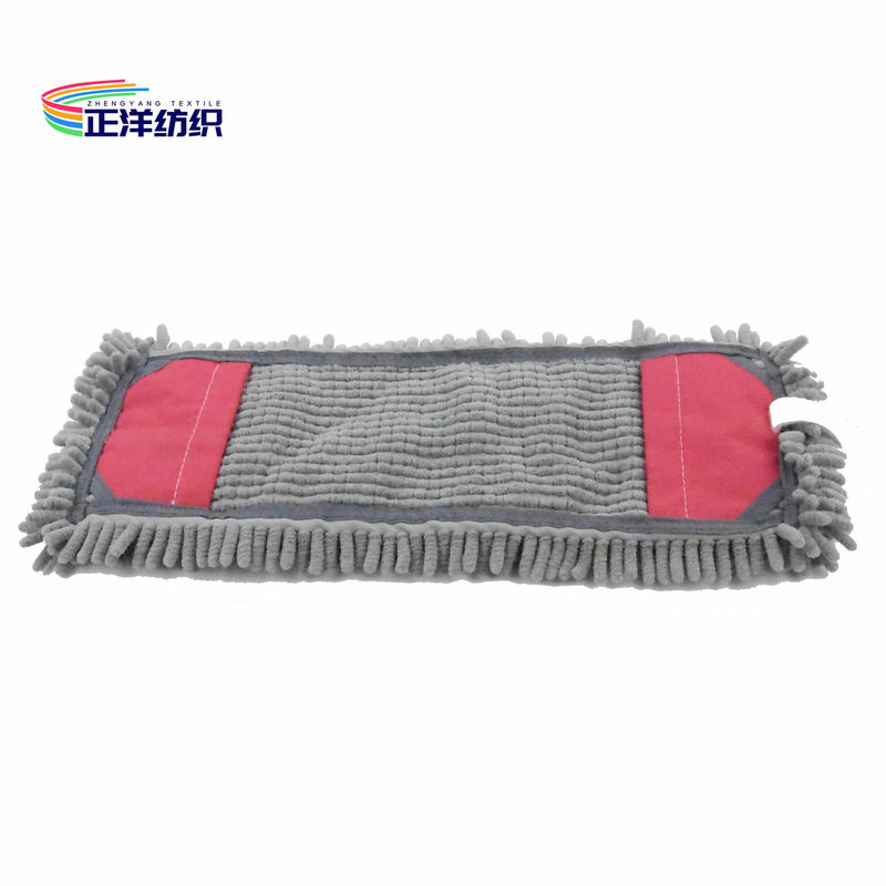 5"X18" Dust Cleaning Mop Grey Floor Cleaning Dust Mop Head 1500gsm For Marble And Concrete