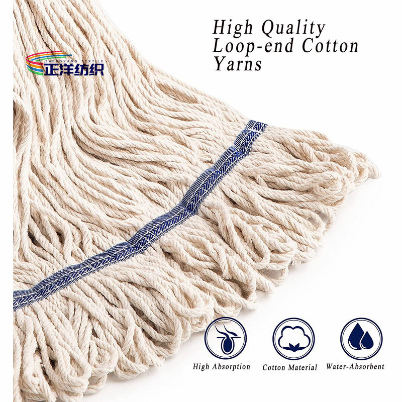 Telescopic Cotton Cleaning Mop 107-178cm Length Aluminum 4PLY Cotton Yarn Mop