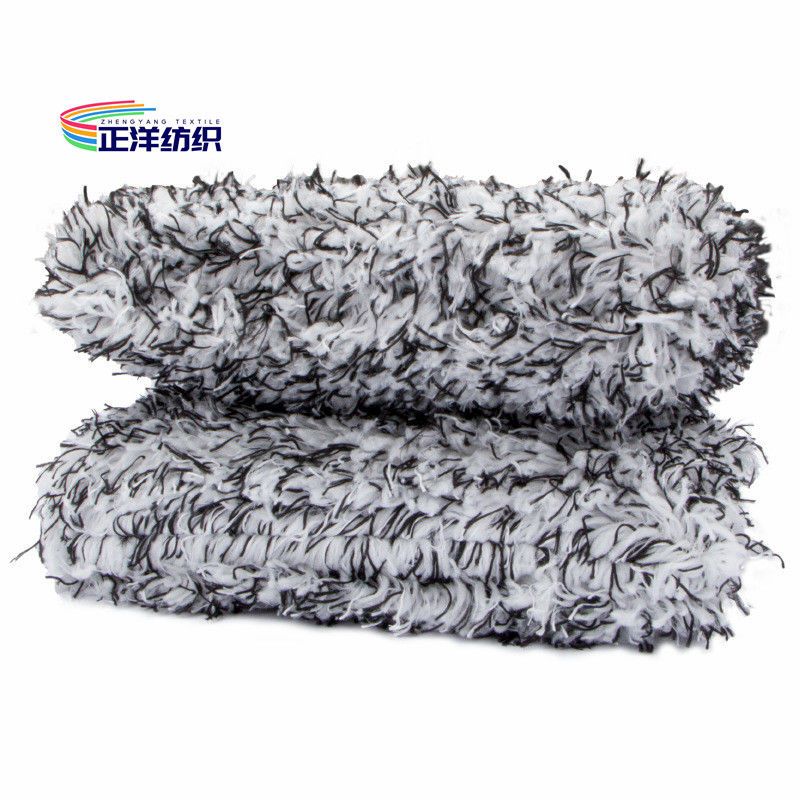 Car Washing Tools Microfiber Plush Car Washing Pad 21x14x6cm Black&White