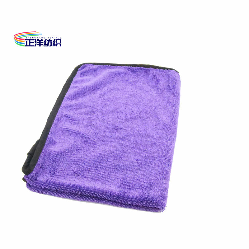 16x24" Purple Automotive Microfiber Cloths 600gsm Car Drying Cloth
