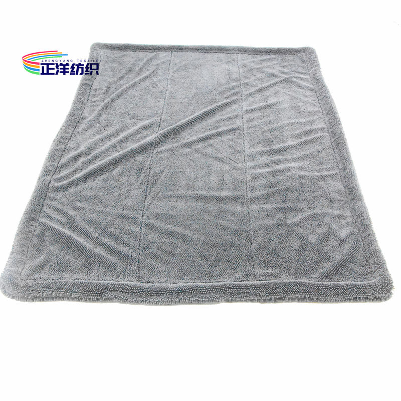 24"X36" Car Cleaning Rags Grey 1200gsm Extra Thick Double Layer Car Detailing Microfibre Cloths