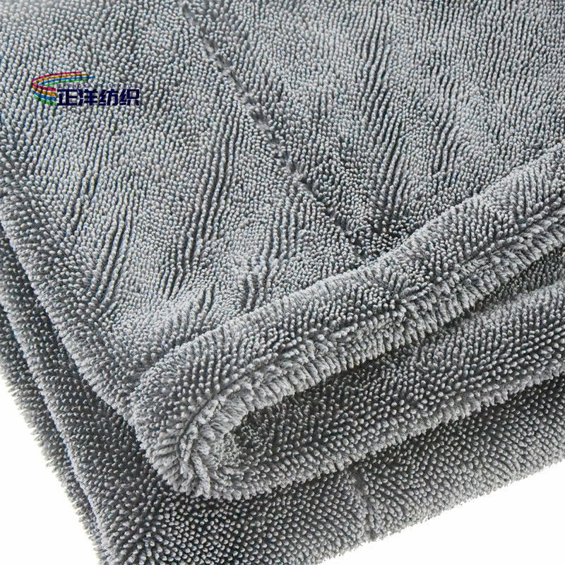 24"X36" Car Cleaning Rags Grey 1200gsm Extra Thick Double Layer Car Detailing Microfibre Cloths