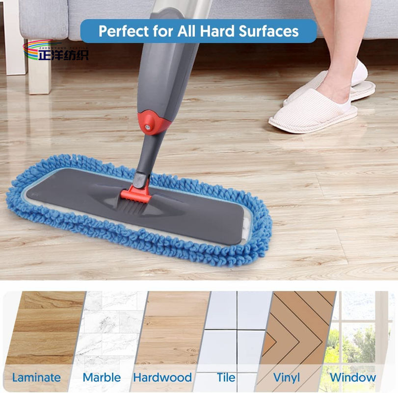 7"X17" Dry Cleaning Mop Blue Fringes Thick Dry Dust Mop Head