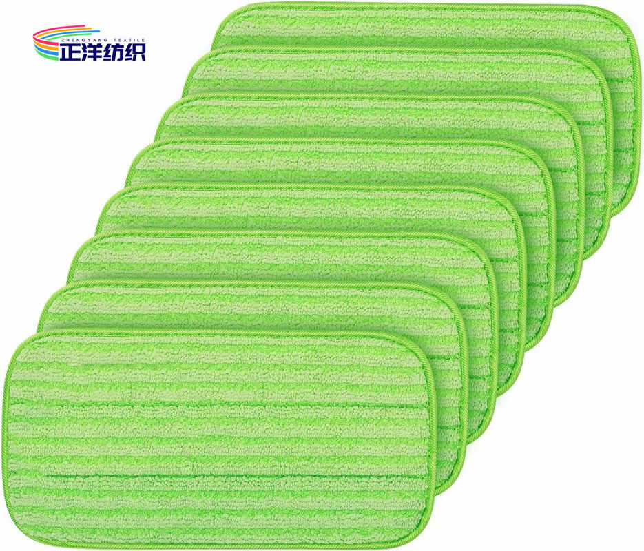 5"X8.6" Wet Floor Mopping Pads Green Fiber Stripe Style Spray Mop Pad