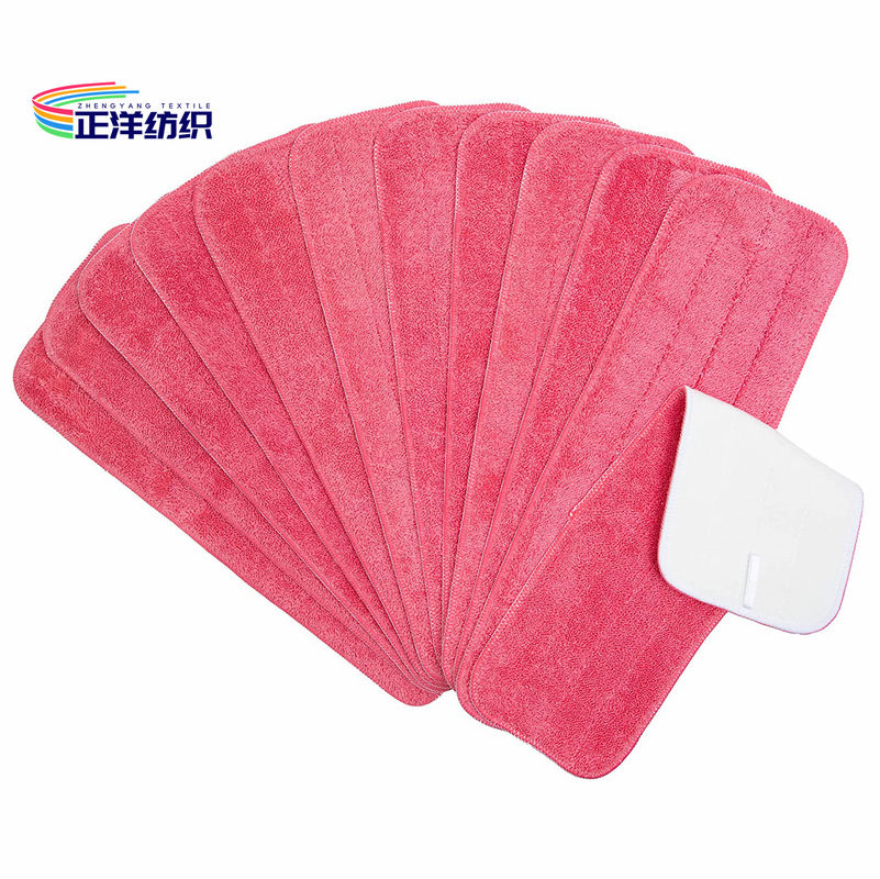 Microfiber Wet Cleaning Mop Red Multi Usage 5.5"X18" 3 Ply Wet Mop Head