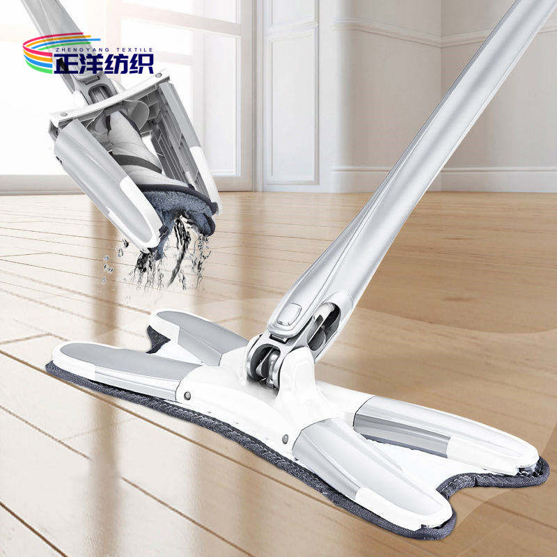 120cm Cleaning Mop Handle New Butterfly Shape Hand Wash Free Stainless Steel Mop