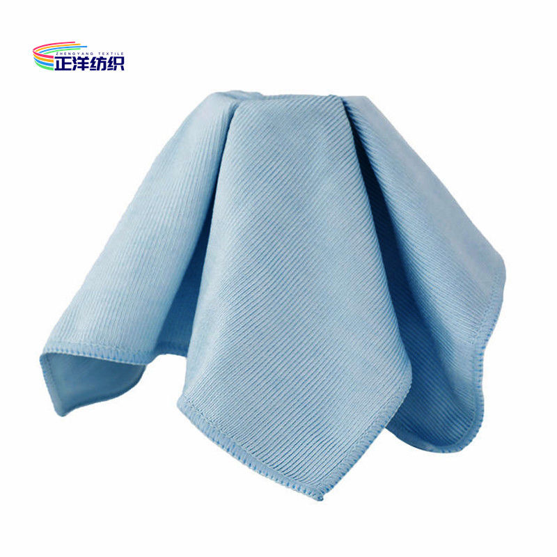 Polyamide Polyester Reusable Cleaning Cloth Blue 40x40cm 320GSM Square Glass Cleaning Cloth