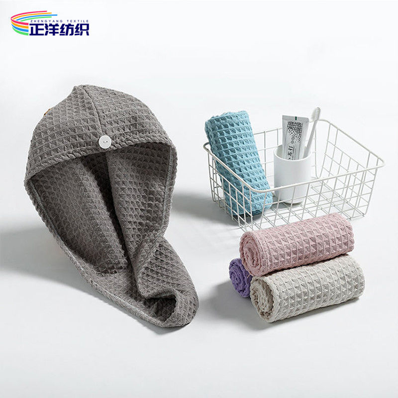 350gsm Reusable Dusting Cloths 35X65cm Multi Color Long Hair Drying Towel Hair Drying Cap