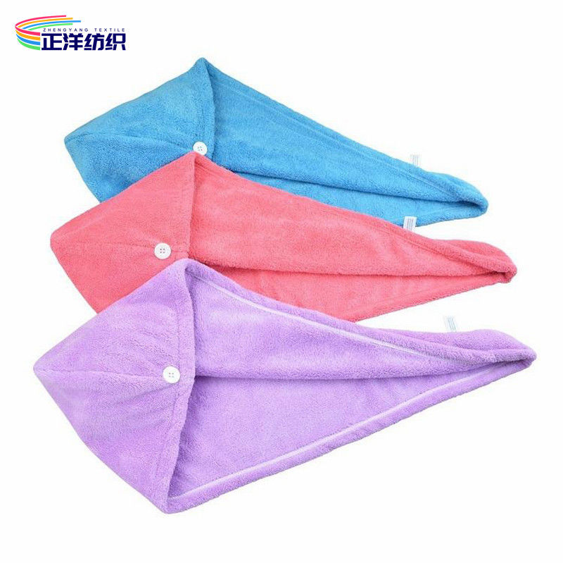 350gsm Reusable Dusting Cloths 35X65cm Multi Color Long Hair Drying Towel Hair Drying Cap