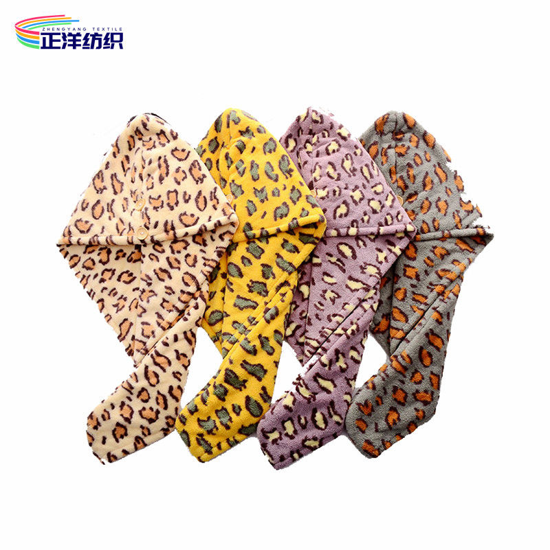 350gsm Reusable Dusting Cloths 35X65cm Multi Color Long Hair Drying Towel Hair Drying Cap