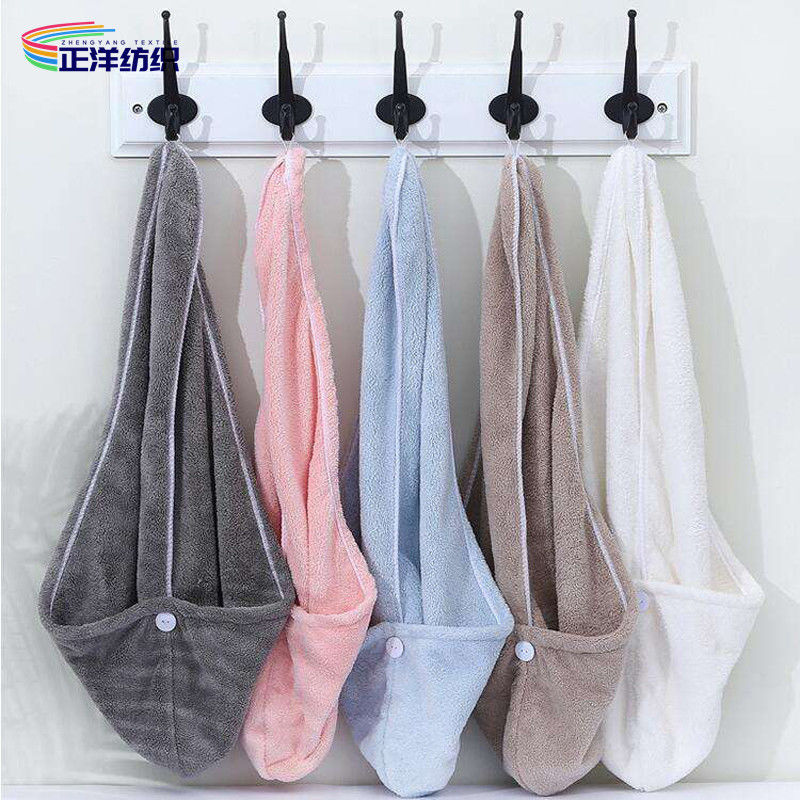 350gsm Reusable Dusting Cloths 35X65cm Multi Color Long Hair Drying Towel Hair Drying Cap