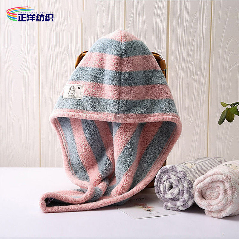 350gsm Reusable Dusting Cloths 35X65cm Multi Color Long Hair Drying Towel Hair Drying Cap