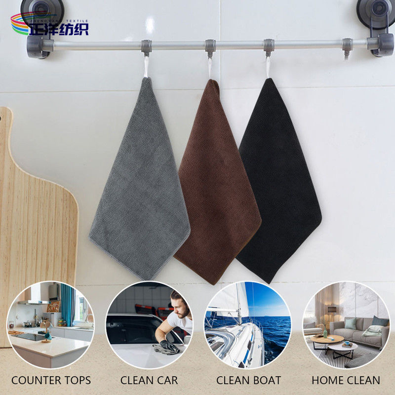 30x30cm 220GSM Reusable Kitchen Cleaning Cloths Microfiber Warp Terry All-Purpose Cleaning Cloth
