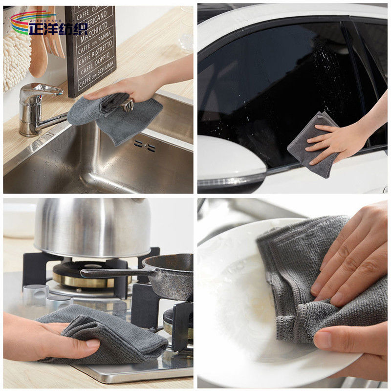 30x30cm 220GSM Reusable Kitchen Cleaning Cloths Microfiber Warp Terry All-Purpose Cleaning Cloth