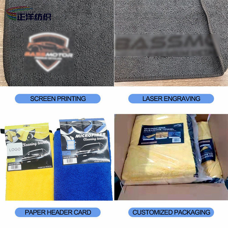 30x30cm Reusable Cleaning Cloth 80% Polyester 20% Polyamide Microfiber Easy Dry Towel