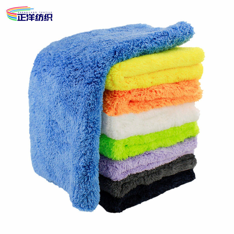 500GSM Reusable Cleaning Cloth 40X40CM Fluffy Microfiber Edgeless Washing Cleaning Towel
