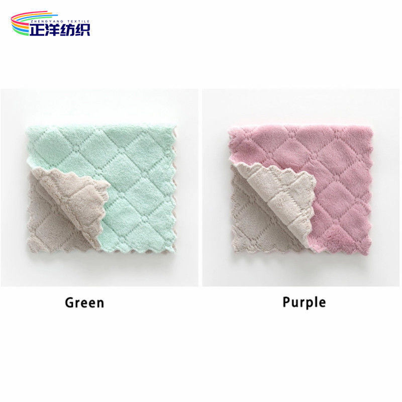 Fluffy Reusable Microfiber Cloths 300GSM 25X25CM Edgeless Kitchen Cleaning Cloth