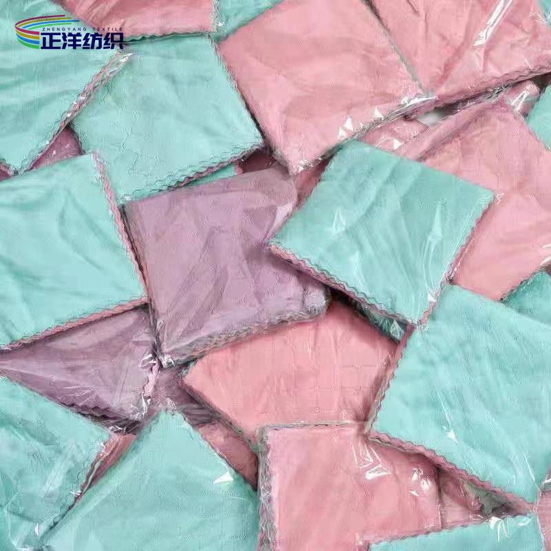 Fluffy Reusable Microfiber Cloths 300GSM 25X25CM Edgeless Kitchen Cleaning Cloth