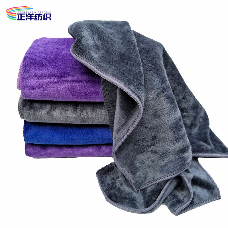 400GSM 50X60CM Reusable Cleaning Rags Microfiber Double Side Brushed Weft Terry Cloth Cleaning Towels