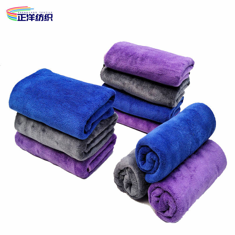400GSM 50X60CM Reusable Cleaning Rags Microfiber Double Side Brushed Weft Terry Cloth Cleaning Towels