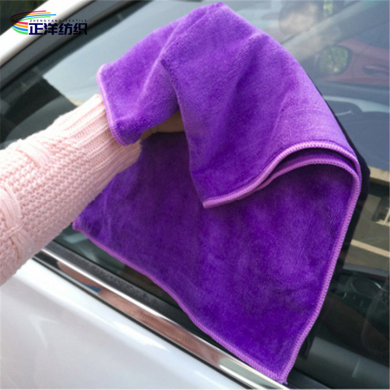 400GSM 50X60CM Reusable Cleaning Rags Microfiber Double Side Brushed Weft Terry Cloth Cleaning Towels