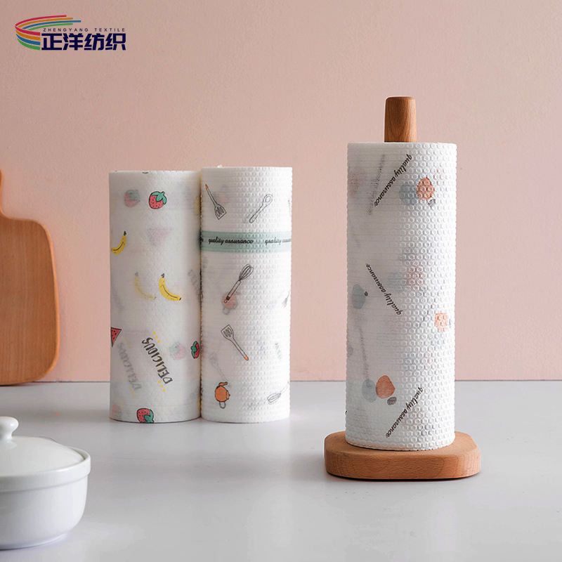 Wood Pulp PP Disposable Cloth Rags 25X8CM 160GSM Disposable Microfiber Towels