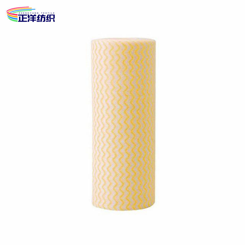 Wood Pulp Non Woven Kitchen Towel Roll 50 Pcs Fabric 60gsm Disposable Cleaning Rags