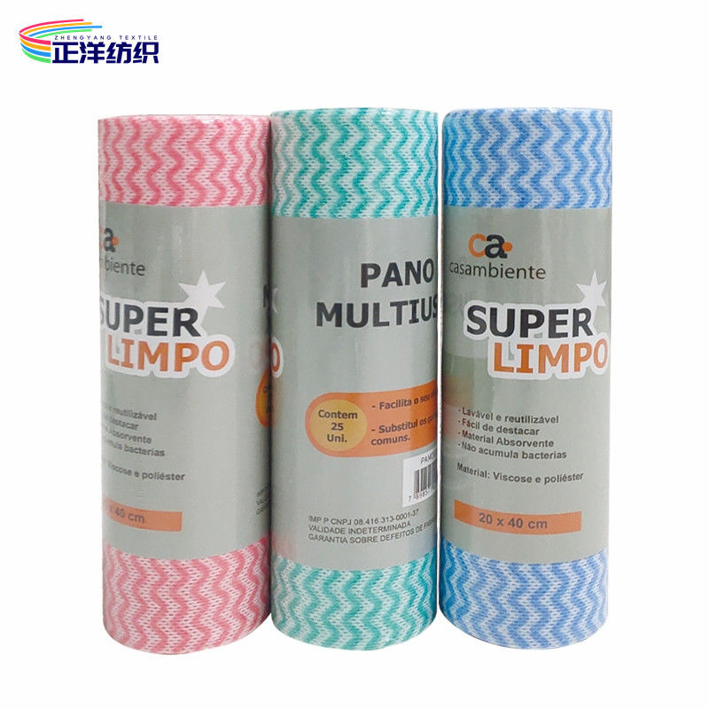 60gsm Disposable Cleaning Cloth 20x40cm Nature Wooden Paper Disposable Microfiber Wipes