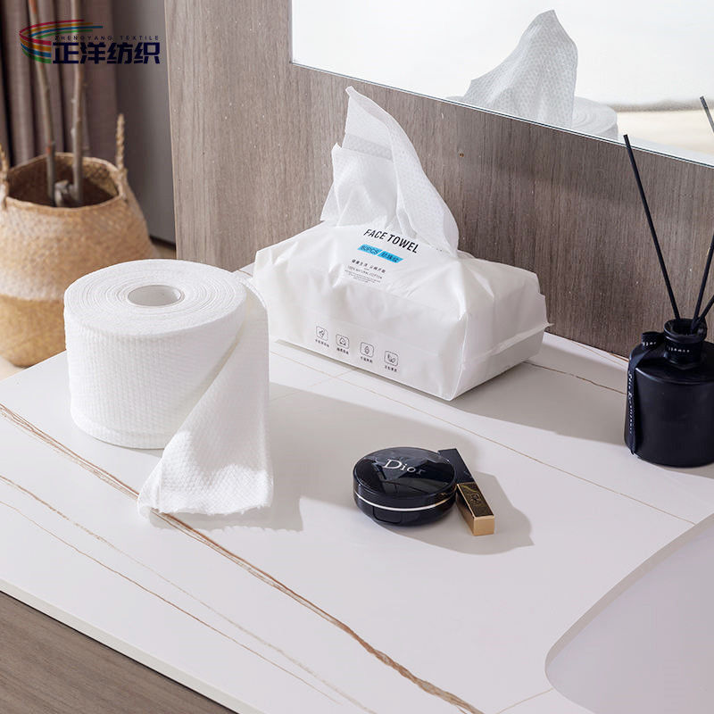Spunlace Disposable Microfiber Cloths Nonwoven 80GSM Disposable Face Cleaning Towel