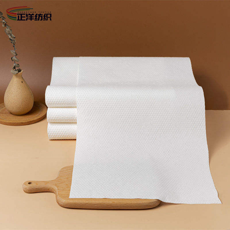 30x70cm Disposable Rags Cloth White Spunlace Nonwoven 80GSM Disposable Hair Towels