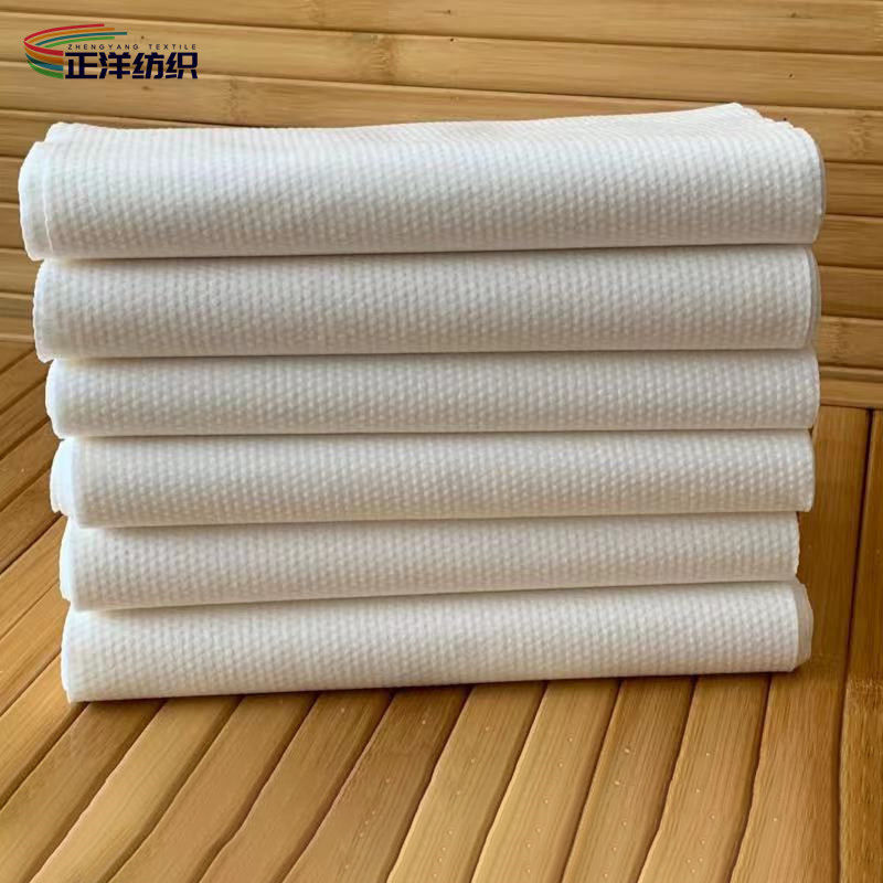 30x70cm Disposable Rags Cloth White Spunlace Nonwoven 80GSM Disposable Hair Towels