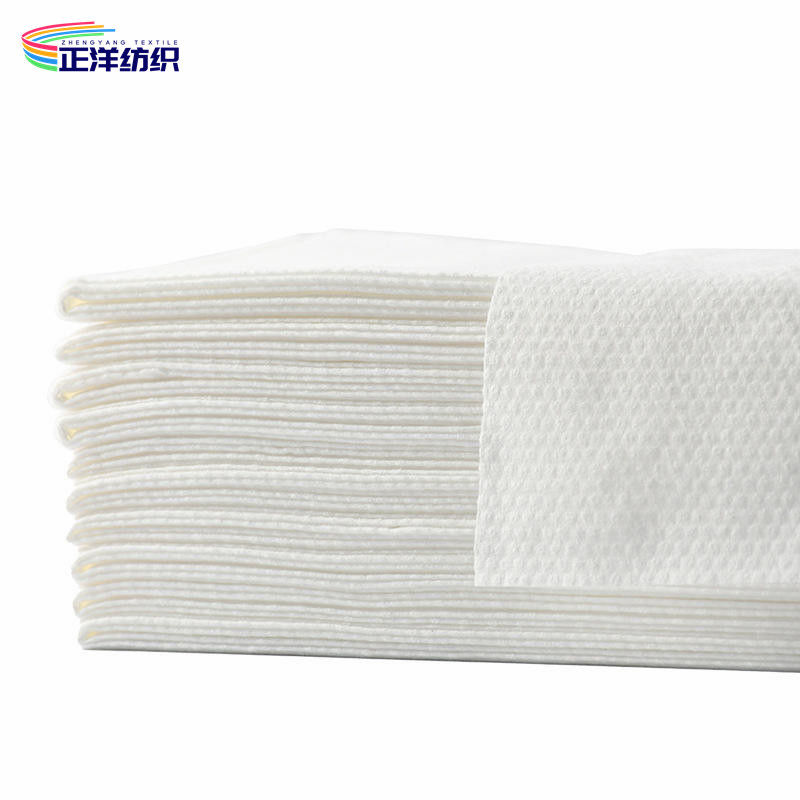 30x70cm Disposable Rags Cloth White Spunlace Nonwoven 80GSM Disposable Hair Towels