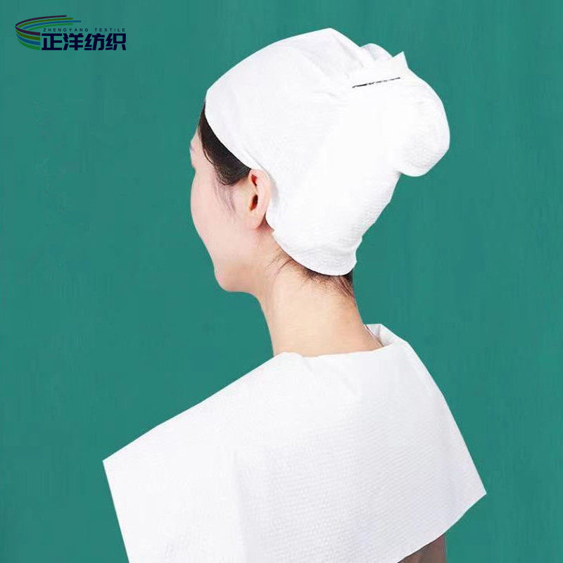 30x70cm Disposable Rags Cloth White Spunlace Nonwoven 80GSM Disposable Hair Towels