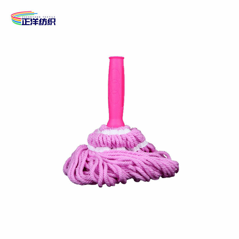 Thread Cotton Cleaning Mop 120cm Length Plastic Handle 125Grams Wringing Dry Hand Wash Free