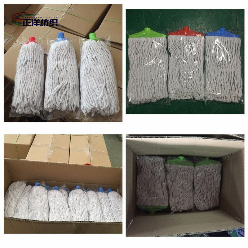 120cm Cotton Cleaning Mop Length Wooden Handle Plastic Socket Cotton Thread Household Cleaning Mop