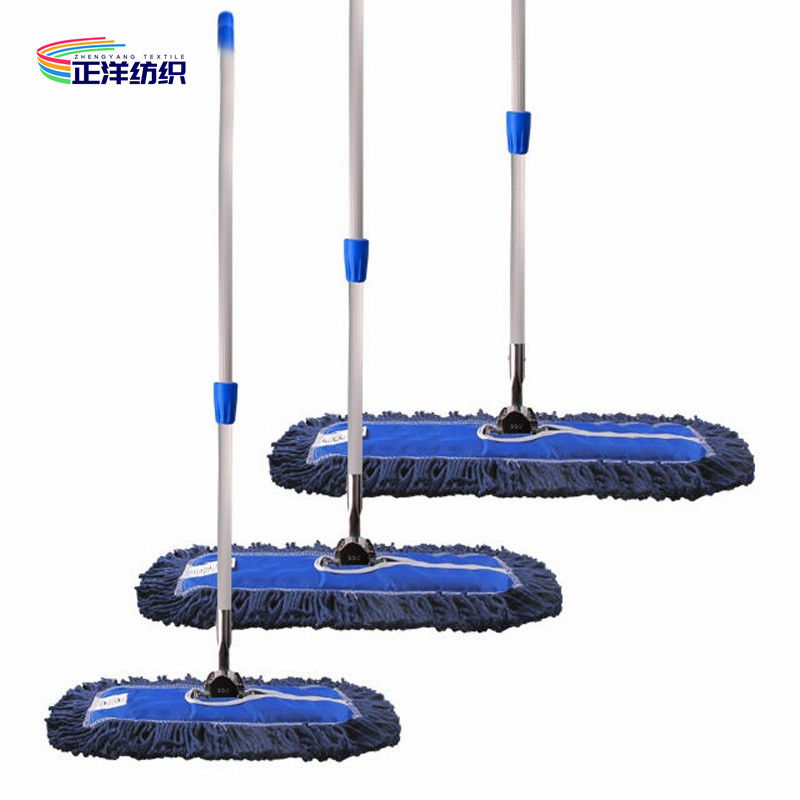95-160cm Aluminum Telescopic Handle Metal Frame Clip On Cotton Wet Mop