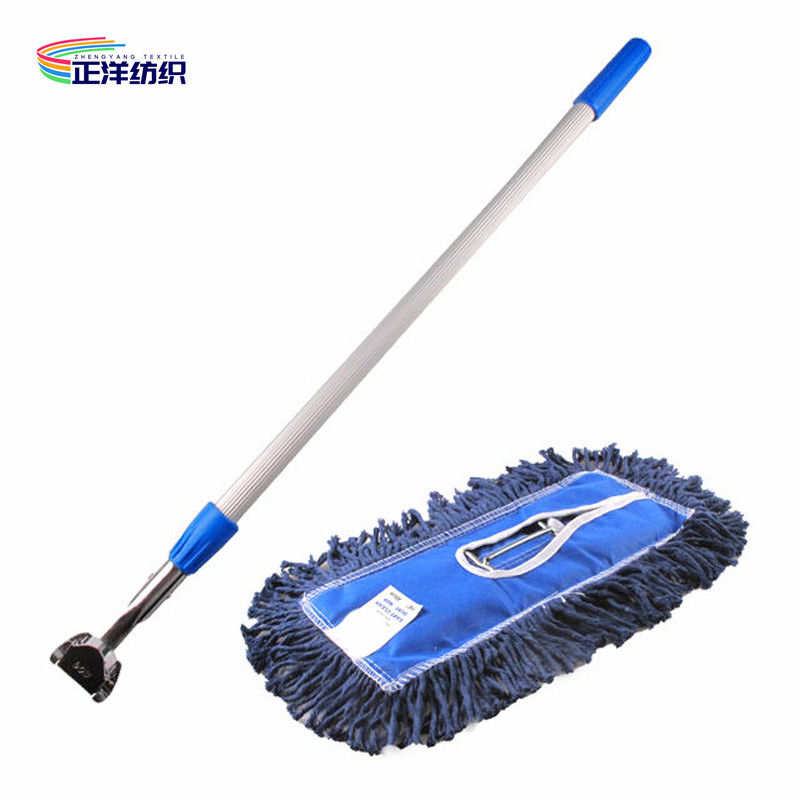 95-160cm Aluminum Telescopic Handle Metal Frame Clip On Cotton Wet Mop