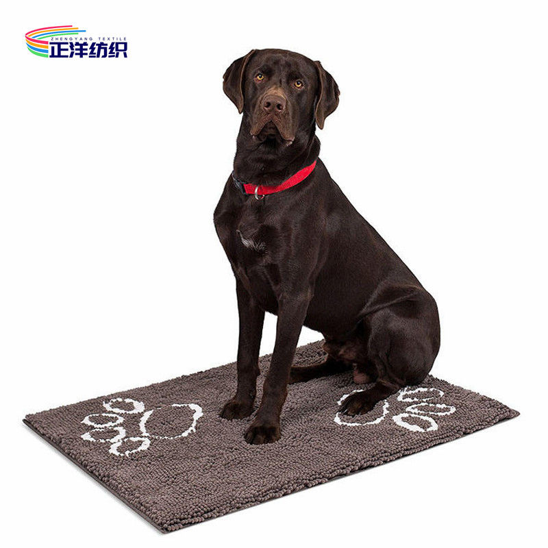 24"X36" Door Carpet Mats 1000GSM Chocolate Chenille TPR Waterproof Rubber 15mm Entrance Rugs Outdoor