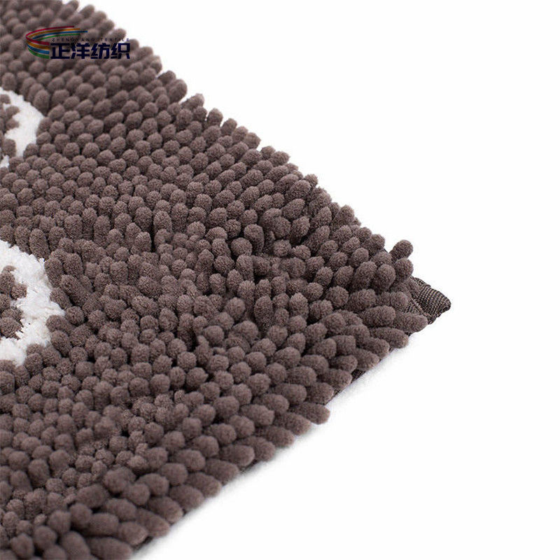 24"X36" Door Carpet Mats 1000GSM Chocolate Chenille TPR Waterproof Rubber 15mm Entrance Rugs Outdoor