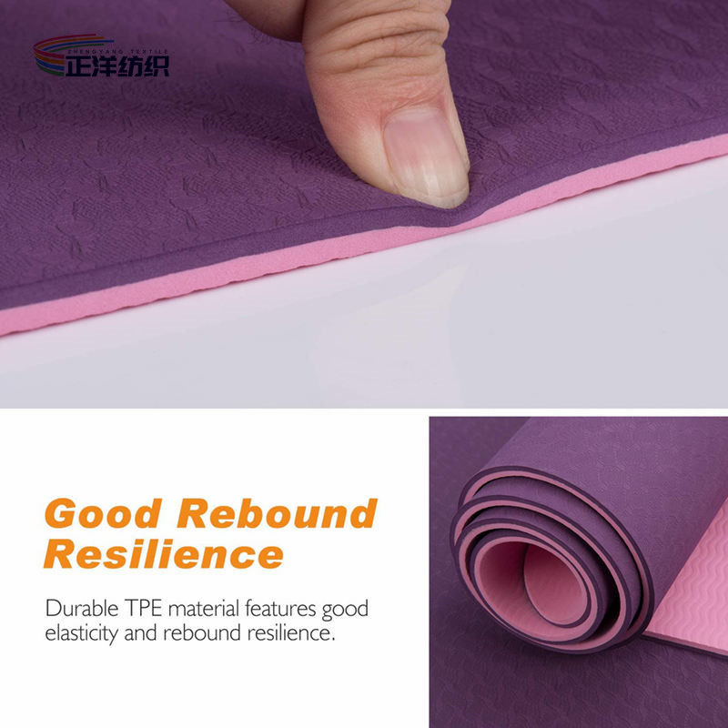 TPE Door Carpet Mats 24"X72" Anti Slip 6mm Triple Layers Aerobic Exercise Yoga Pilates Sports Mat