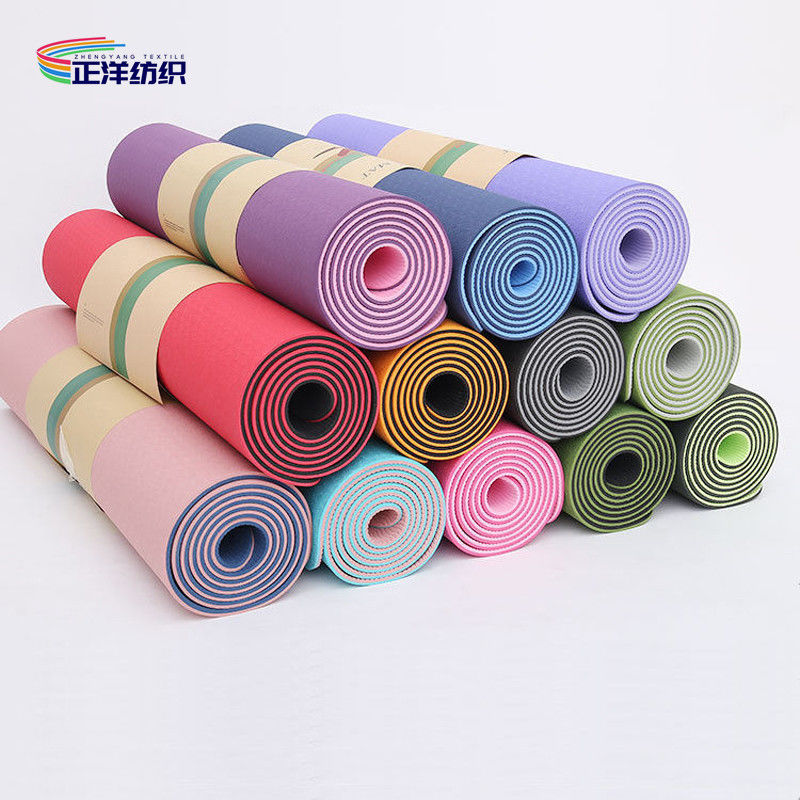 TPE Door Carpet Mats 24"X72" Anti Slip 6mm Triple Layers Aerobic Exercise Yoga Pilates Sports Mat