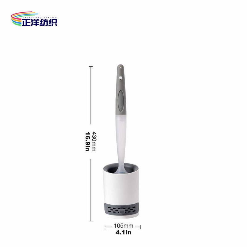TPR Silicone Long Handle Cleaning Brush 17 Inches With Holder And Detergent Tank Closestool Brush