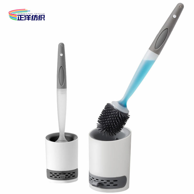 TPR Silicone Long Handle Cleaning Brush 17 Inches With Holder And Detergent Tank Closestool Brush