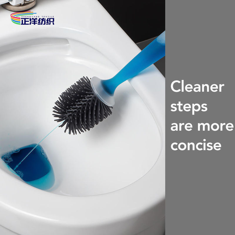 TPR Silicone Long Handle Cleaning Brush 17 Inches With Holder And Detergent Tank Closestool Brush