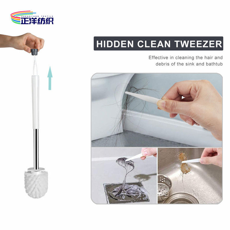 12" Bathtub Long Handle Cleaning Brush TPR Silicone Material Toilet Brush With Plunger And Holder Combo