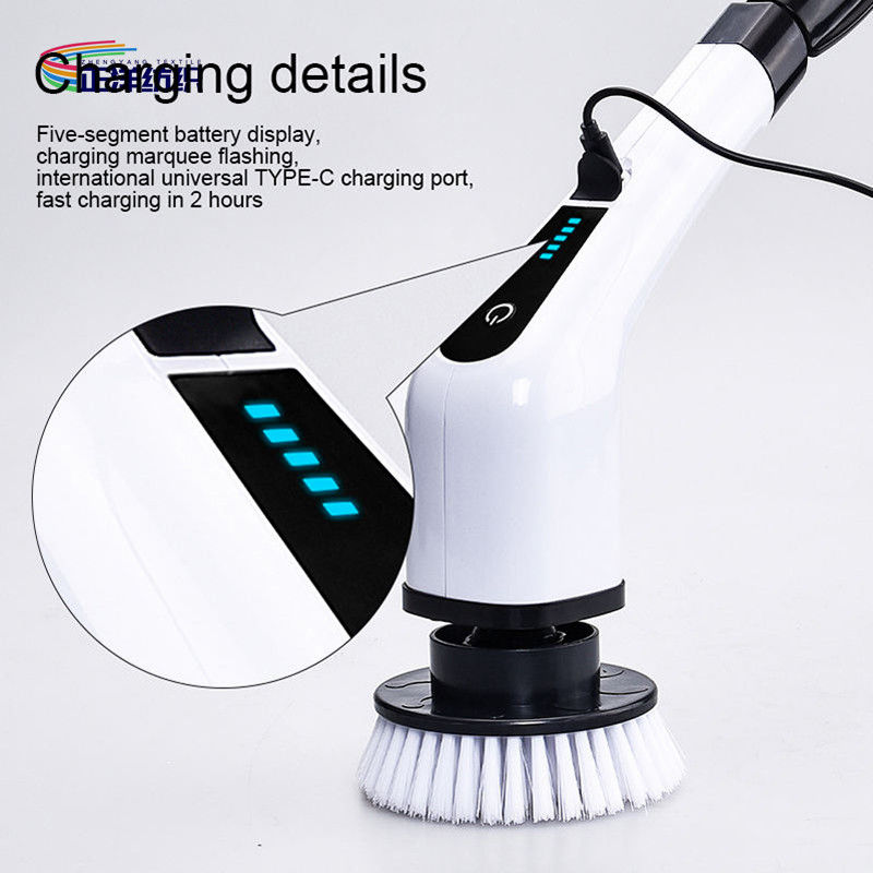 150cm ABS Plastic Material Wireless Cleaning Brush Electric Power Spinning Brush Floor Scrubbing Brush